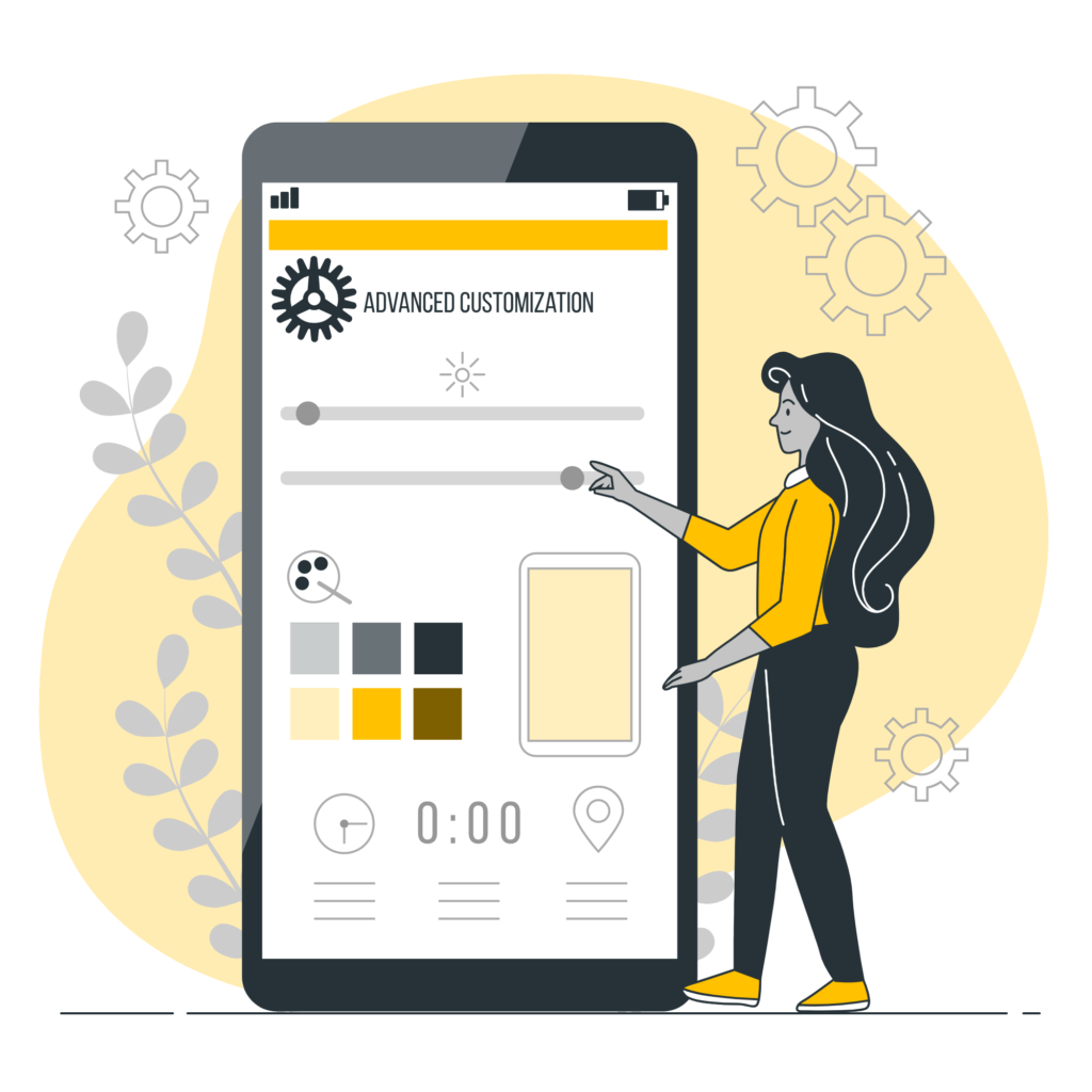 Custom AI application development and interface customization