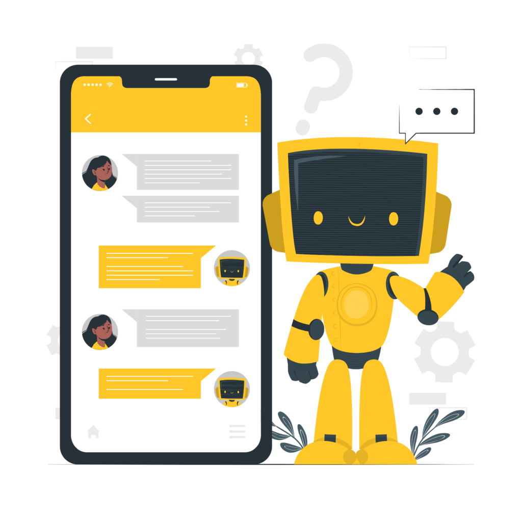 AI chatbot communicating with users through an automated messaging platform